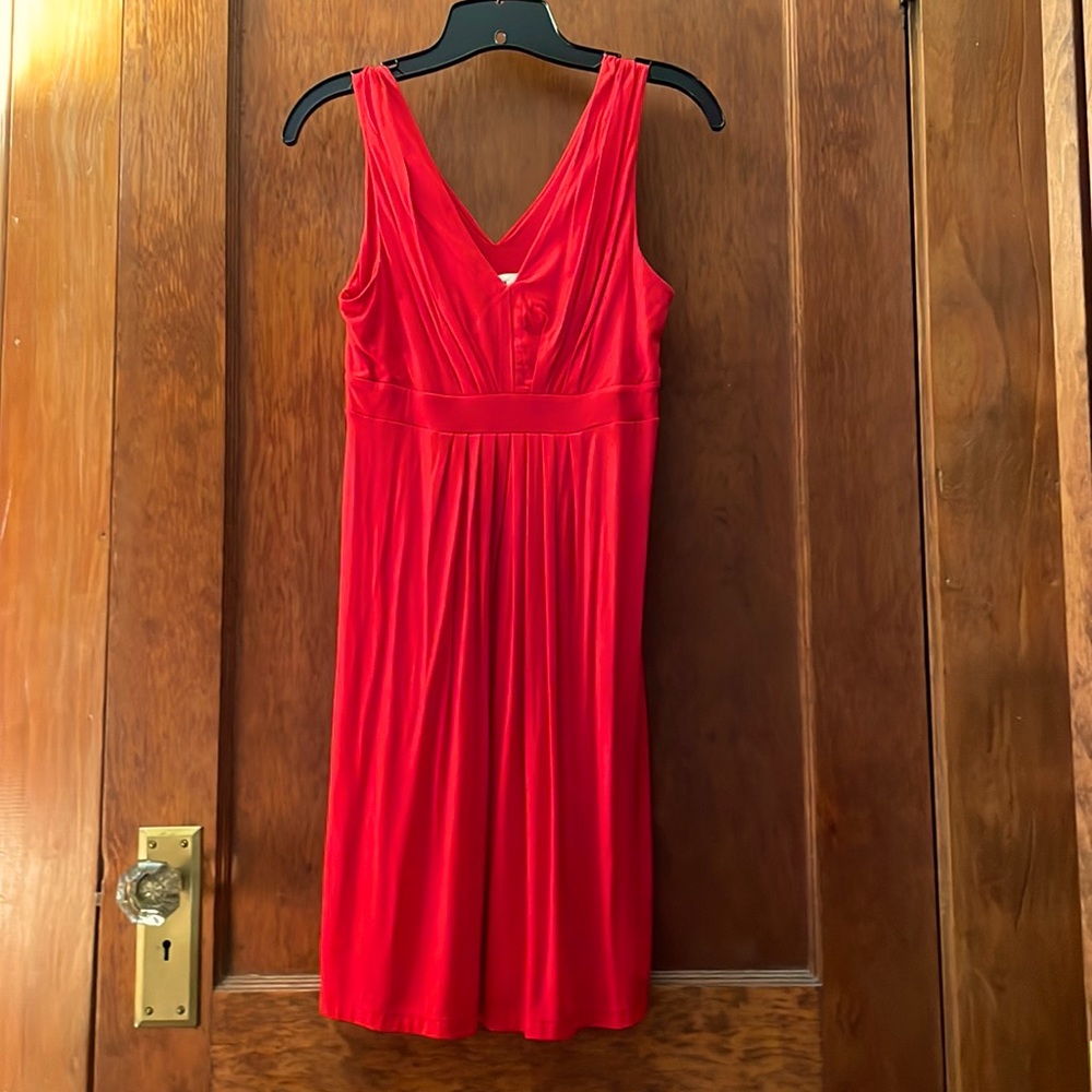 Loft petite red summer dress